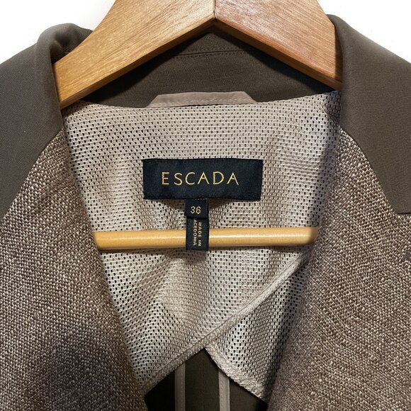 Escada Virgin Wool & Silk Oak Blazer - Picture 5 of 7